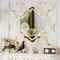 Wisfor Large Beveled Decorative Mirror Wall Bathroom Mirror w/ Gold Frame
